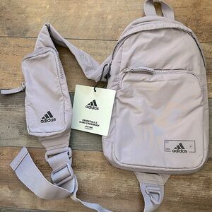 New with tag Adidas Essentials 2 Sling Crossbody Purple/Black